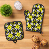 Native Sacred Winds in Yellow Ovenwant & Pannenlap Set (Top down)