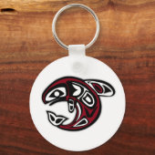 Native Salmon Art Sleutelhanger (Voorkant)