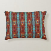 Native Santa Fe Pow wow Turquoise Pillow Accent Kussen (Voorkant)