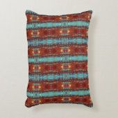 Native Santa Fe Pow wow Turquoise Pillow Accent Kussen (Voorkant(Verticaal))