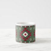 Native Santa Pattern Espresso Kop (Voorkant)