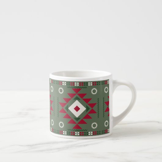 Native Santa Pattern Espresso Kop (Rechts)