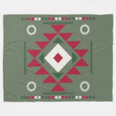 Native Santa Pattern Fleece Deken (Voorkant (Horizontaal))