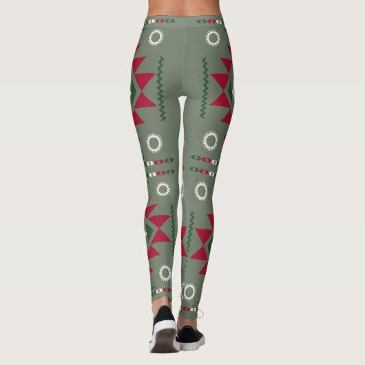 Native Santa Pattern Leggings (Achterkant)