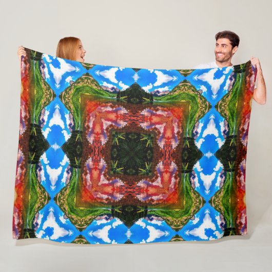 Native Shaman Tribal Elements Mandala Quilt Fleece Deken (In situ)