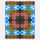 Native Shaman Tribal Elements Mandala Quilt Fleece Deken (Voorkant)