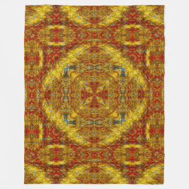 Native Shoshone Sun Spirit Sand Mandala Art Fleece Deken