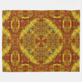 Native Shoshone Sun Spirit Sand Mandala Art Fleece Deken (Voorkant (Horizontaal))