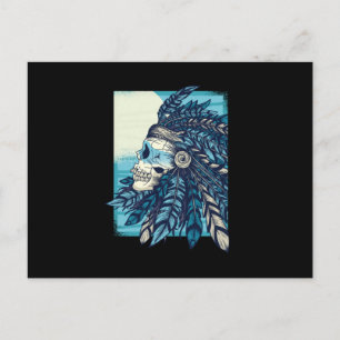 Native Skull Briefkaart