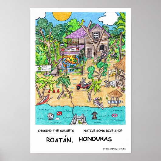 Native Son's Dive Shop Poster (Voorkant)