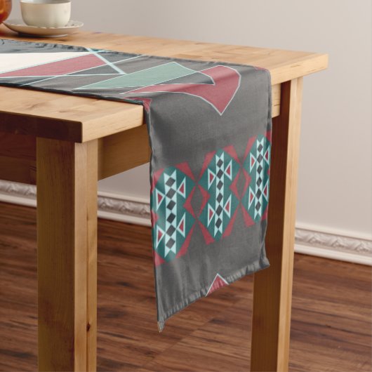 Native Southwestern Indian Art Blanket Design Korte Tafelloper (Voorbeeld)