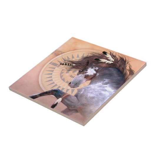 Native Spirit I Art Tile Tegeltje (Zijkant)