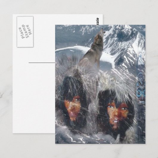 Native Spirit in Alaska Briefkaart (Voorkant / Achterkant)