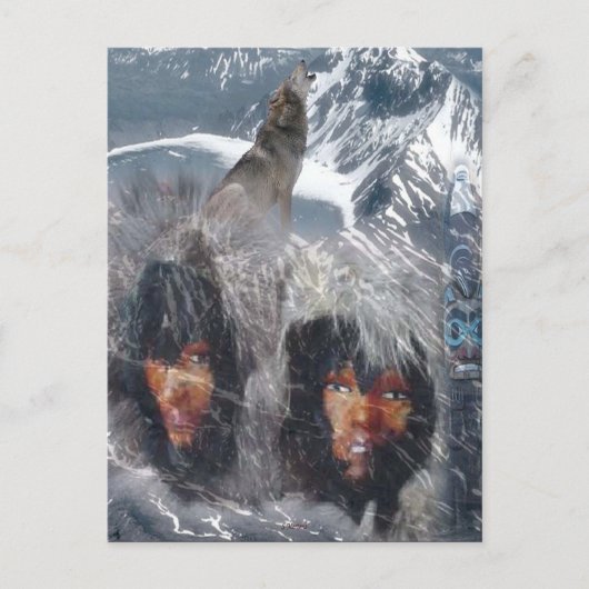 Native Spirit in Alaska Briefkaart (Voorkant)