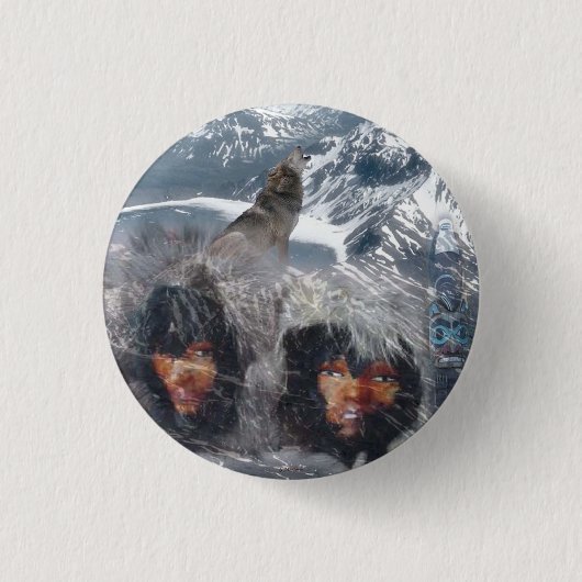 Native Spirit in Alaska Ronde Button 3,2 Cm (Voorkant)
