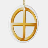 Native spiritualiteit, gouden symbool keramisch ornament (Rechts)
