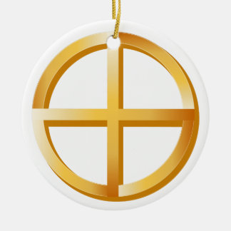 Native spiritualiteit, gouden symbool keramisch ornament