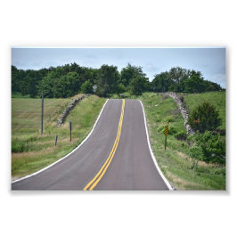 Native Stone Schilderachtig Byway, Kansas Foto Afdruk