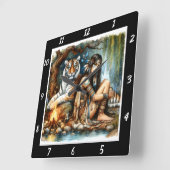 Native Strength: Tiger's Might Forest's Diepte Vierkante Klok (Hoek)