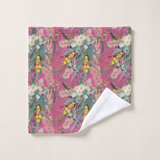 Native Struik Blooms Pink Bad Handdoek (Wasdoekje)