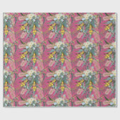 Native Struik Blooms Pink Cadeaupapier (Vlak)