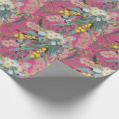 Native Struik Blooms Pink Cadeaupapier (Hoek)