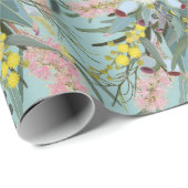 Native Struik Blooms Summer Blue Cadeaupapier (Rol Hoek)