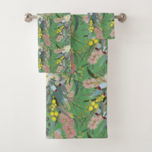 Native Struik Blooms Summer Green Bad Handdoek