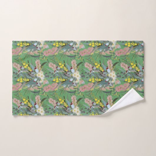 Native Struik Blooms Summer Green Bad Handdoek (Handdoek)