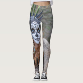Native Sugar Skull Leggings