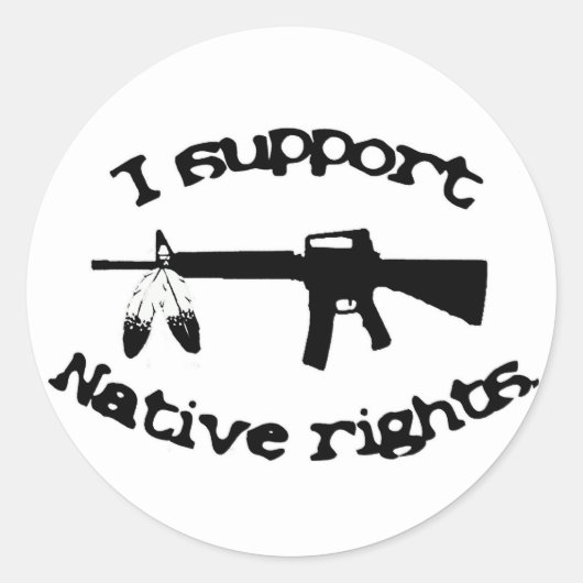 Native Support-sticker Ronde Sticker (Voorkant)