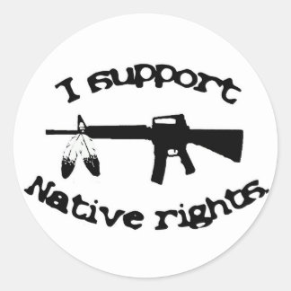 Native Support-sticker Ronde Sticker