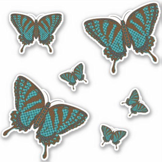 Native Swallowtail Contour Sticker (Voorkant)