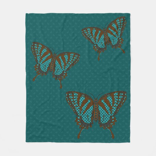 Native Swallowtail Fleece Deken (Voorkant)