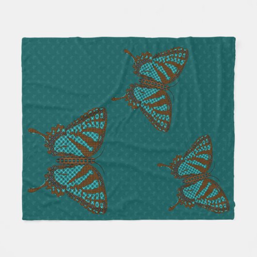 Native Swallowtail Fleece Deken (Voorkant (Horizontaal))