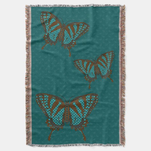 Native Swallowtail Throw Blanket Deken (Voorkant Verticaal)