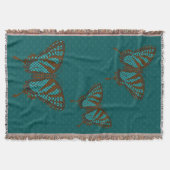 Native Swallowtail Throw Blanket Deken (Voorkant)