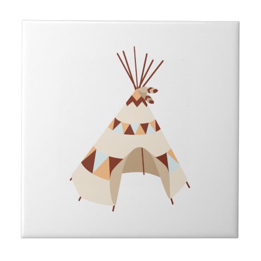 Native Teepee Tegeltje (Voorkant)