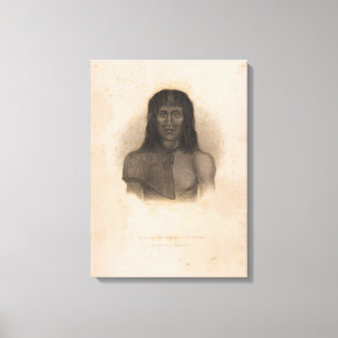 Native, Terra del Fuego, Argentinië en Chili Canvas Afdruk