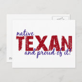 Native Texan Briefkaart (Voorkant / Achterkant)