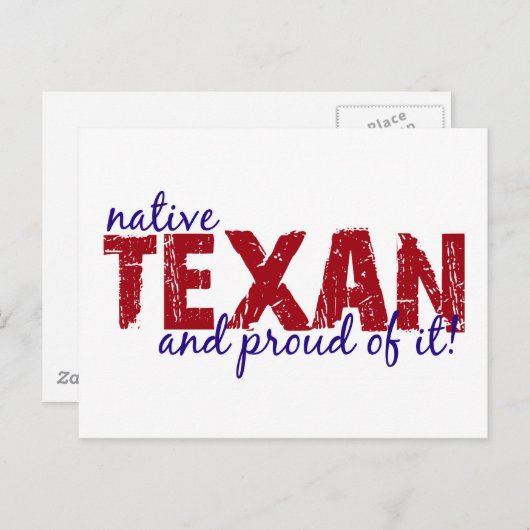 Native Texan Briefkaart (Voorkant / Achterkant)