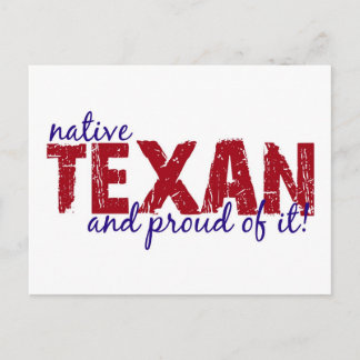 Native Texan Briefkaart