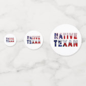 Native Texan Flag Confetti (Achterkanten)