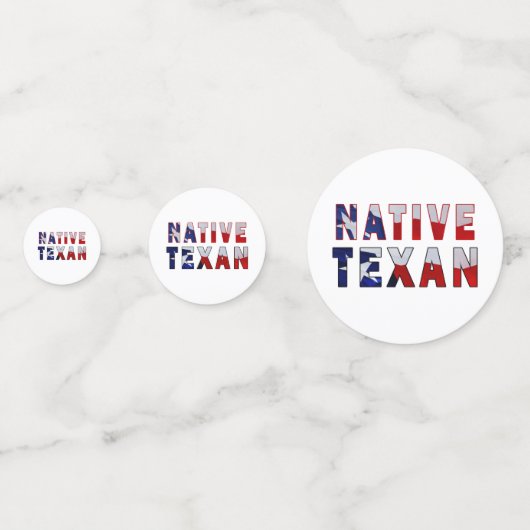 Native Texan Flag Confetti (Achterkanten)