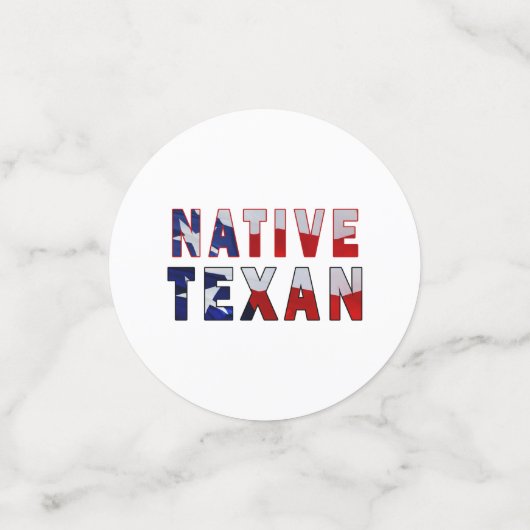 Native Texan Flag Confetti (Kleine voorkant)