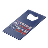 Native Texan Flag Creditkaart Flessenopener (Voorkant Gekanteld)
