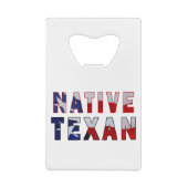 Native Texan Flag Creditkaart Flessenopener (Achterkant)