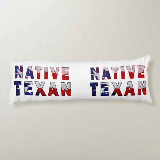 Native Texan Flag Lichaamskussen (Achterkant)