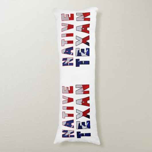 Native Texan Flag Lichaamskussen (Voorkant Verticaal)