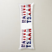 Native Texan Flag Lichaamskussen (Achterkant (Verticaal))